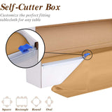 Gold Plastic Tablecloth Roll in A Cut-to-Size Box with Slide Cutter, Cuts Up to 36 Rectangle 8 Feet