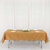 54"x96" Gold Polyester Linen Rectangle Tablecloth