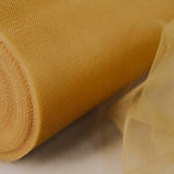 12inches x 100 Yards Gold Tulle Fabric Bolt, Sheer Fabric Spool Roll For Crafts