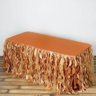 Create an Enchanting Atmosphere with the Gold Curly Willow Taffeta Table Skirt