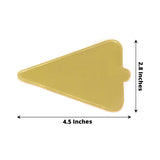 50 Pack | Mini Gold Triangle Cake Boards, Cardboard Cake Slice Bases - 2.8x 4.5inch