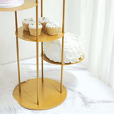 2.5ft Gold Metal 5-Tier Round Cupcake Stand, Dessert Display Centerpiece