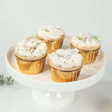 50 Pack Metallic Gold Foil Baking Cake Cups, 3oz Dessert Muffin Cupcake Liners