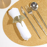 6 Pack | Champagne Sparkle Placemats, Non Slip Decorative Oval Glitter Table Mat