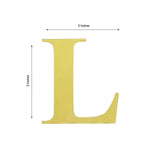 4 Pack - 5" Metallic Gold Alphabet Stickers Banner, Customizable Stick on Gold Letters - L