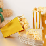 36 Pack | 4inch White / Gold Design Mini Paper Popcorn Boxes