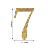 4inch Gold Decorative Rhinestone Number Stickers DIY Crafts - 7