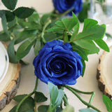 6ft | Royal Blue Real Touch Artificial Rose & Leaf Flower Garland Vine