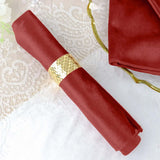 5 Pack | Burgundy Premium Sheen Finish Velvet Cloth Dinner Napkins