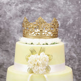 2inch Matte Gold Metal Princess Crown Cake Topper, Wedding Cake Decor