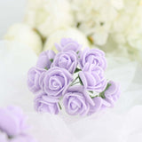 48 Roses | 1inch Lavender Lilac Real Touch Artificial DIY Foam Rose Flowers