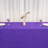 90"x132" PURPLE Polyester Rectangular Tablecloth