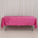 Fuchsia Premium Crushed Velvet Rectangle Tablecloth - 60x102inch