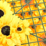 11 Sq ft. | Artificial Sunflower Wall Mat Backdrop, Flower Wall Decor