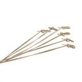 6inch Eco Friendly Twisted Knot Party Picks, Bamboo Skewers, Decorative Top Cocktail Sticks