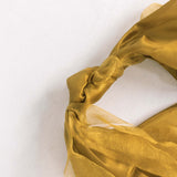 5 Pack Gold Curly Willow Chiffon Satin Chair Sashes