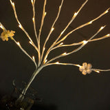 3 Pack | 28.5" Warm White LED Artificial Tree Twig Lights, Lighted Branches With 60 Bright LED Bulbs