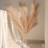 3 Stems | 44inch Taupe Artificial Pampas Grass Plant Sprays, Faux Branches Vase Flower Arrangement