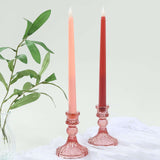 8 Pack Mixed Pink Flameless LED Taper Candles, 11inch Flickering Battery Operated Candles