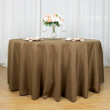 120inch Taupe Polyester Round Tablecloth