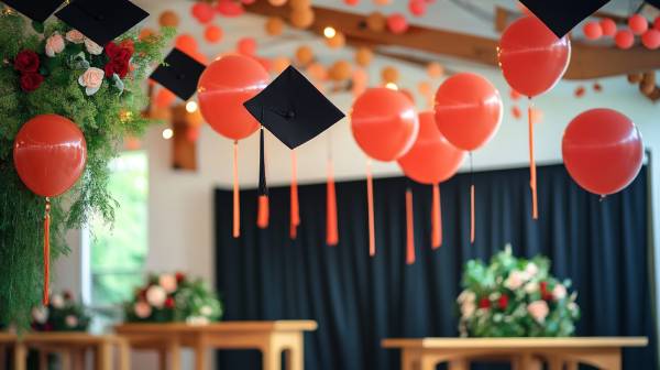 graduation party backdrop - indoor
