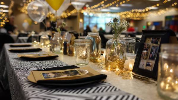 graduation table decor