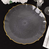 20 Pack Economy Plastic Round Charger Plates 13inch in Clear Sunflower