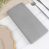 20 Pack | Silver Soft Linen-Feel Airlaid Paper Dinner Napkins