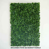 11 Sq ft. | Green Boxwood Hedge Garden Wall Backdrop Mat