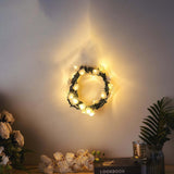 9ft Warm White 20 LED Artificial Rose Lace Flower Garland Vine Lights, Battery Operated