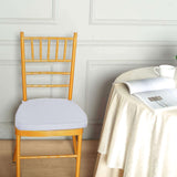 2inch Thick Silver Chiavari Chair Pad, Memory Foam Seat Cushion With Ties and Removable Cover