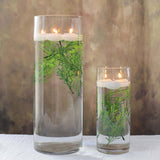 25 Pack | 6" Mini Green Artificial Fern Leaf Branch Stems, Flower Vase Filler For Floating Candle