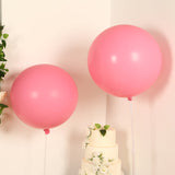 5 Pack Large Matte Pastel Pink Biodegradable Balloons, 36inch Round Eco-friendly