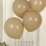 50 Pack Matte Pastel Taupe Biodegradable Balloons 12inch, Round Eco-friendly