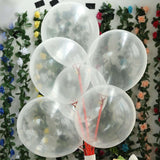 25 Pack | 12inches Shiny Pearl Clear Latex Helium, Air or Water Balloons