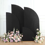 Set of 4 | Matte Black Spandex Half Moon Chiara Backdrop Stand Covers