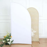 7ft Matte White Spandex Half Moon Chiara Backdrop Stand Cover