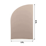 8ft Nude Spandex Fitted Wedding Arch Cover For Half Moon Top Chiara Backdrop Stand