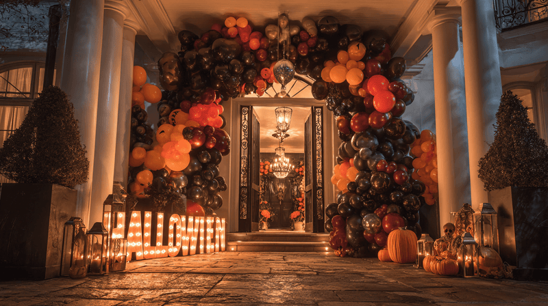Halloween Balloon Arch Front Entry