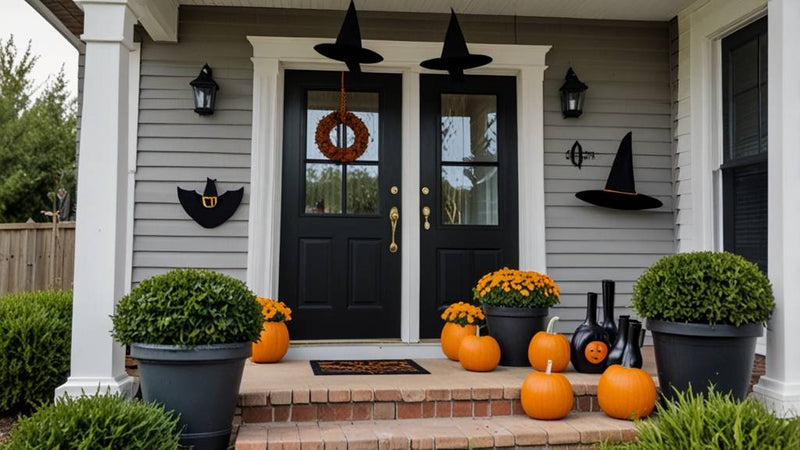 halloween fall porch ideas- witch
