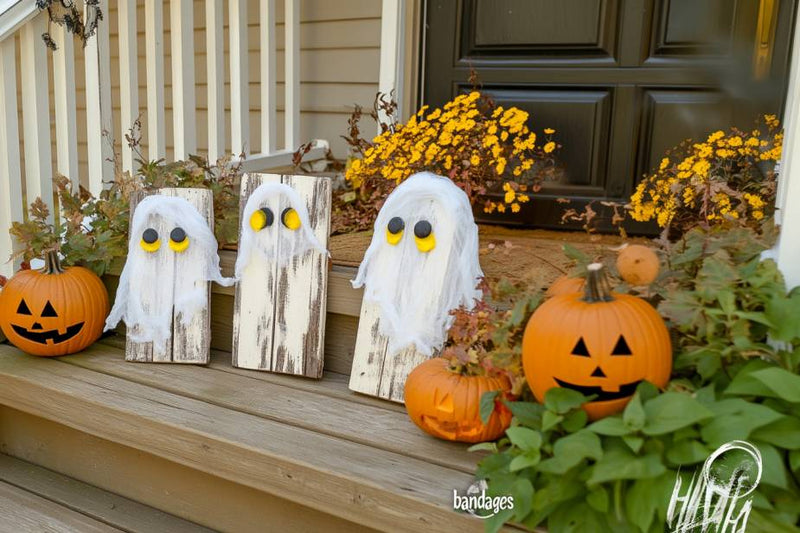 halloween porch ideas- ghosts