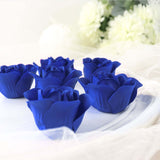 4 Pack | 24 Pcs Royal Blue Scented Rose Soap Heart Shaped Party Favors With Gift Boxes And Ribbon