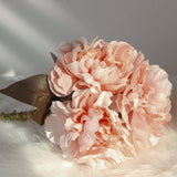 2 Bushes | 17inch Dusty Rose Artificial Silk Peony Flower Bouquets