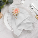 4 Pack Blush Artificial Rose Flower Wooden Napkin Holders, Farmhouse Country Floral Napkin Rings