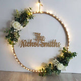 Metal Hoop Wreath, Floral Hoop, Wedding Hoops