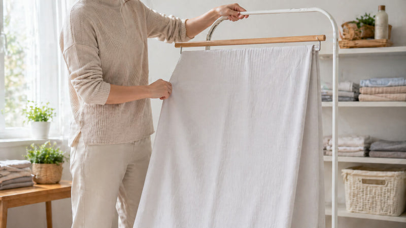 Hanging a Polyester Tablecloth