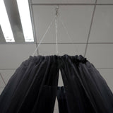 10ftx30ft Black Sheer Ceiling Drape Curtain Panels Durable Flame Resistant Fabric