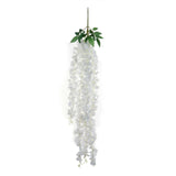 42inches White Artificial Silk Hanging Wisteria Flower Garland Vines