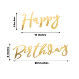 10ft Pre-Strung Metallic Gold Foil "Happy Birthday" Banner, Party Photo Backdrop Hanging Garland