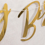 10ft Pre-Strung Metallic Gold Foil "Happy Birthday" Banner, Party Photo Backdrop Hanging Garland